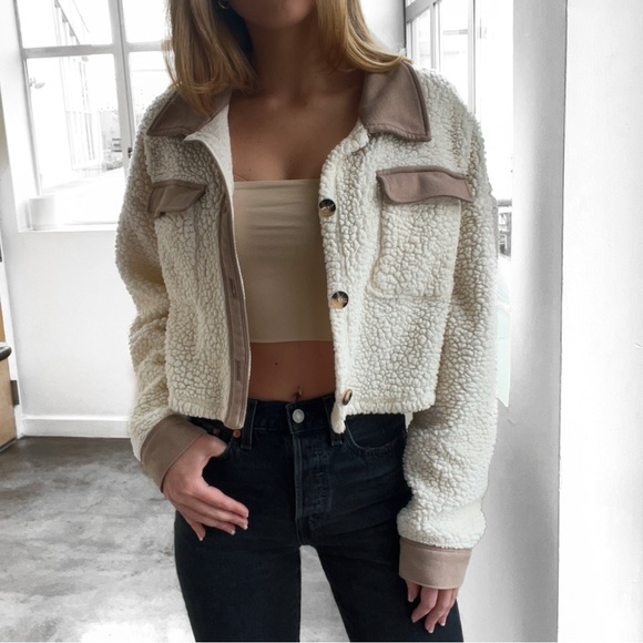 Private Label Jackets & Blazers - Ivory Sherpa Jacket